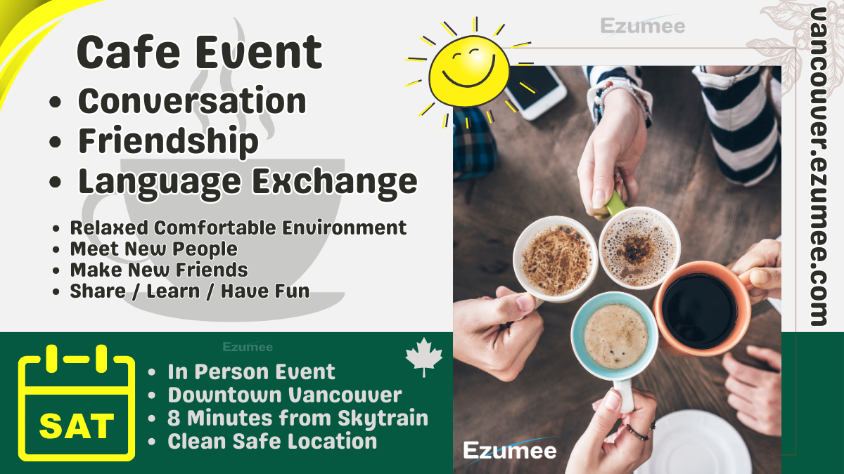 Ezumee Saturday Cafe Conversation Event