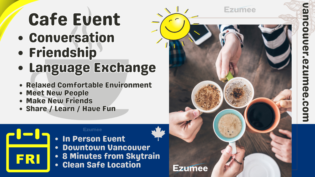 Ezumee Friday Conversation Cafe Event