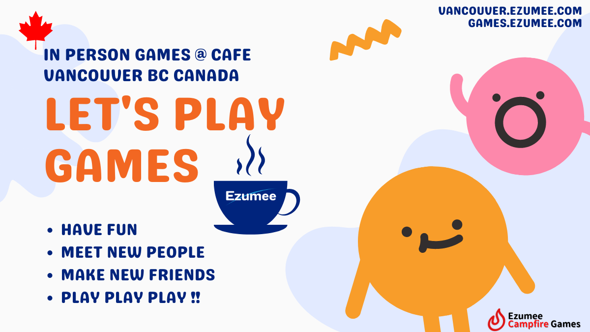 Ezumee Board Games Cafe Event / Vancouver CA