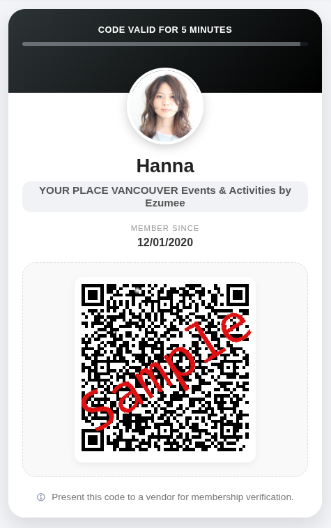 Ezumee Membership ID Card